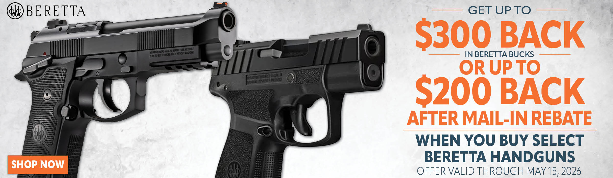 Beretta 2026 Pistols Rebate
